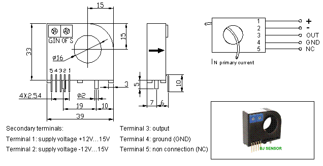  Open-loop Hall current sensor CHF-50AS, 100AS, 200AS, 300AS